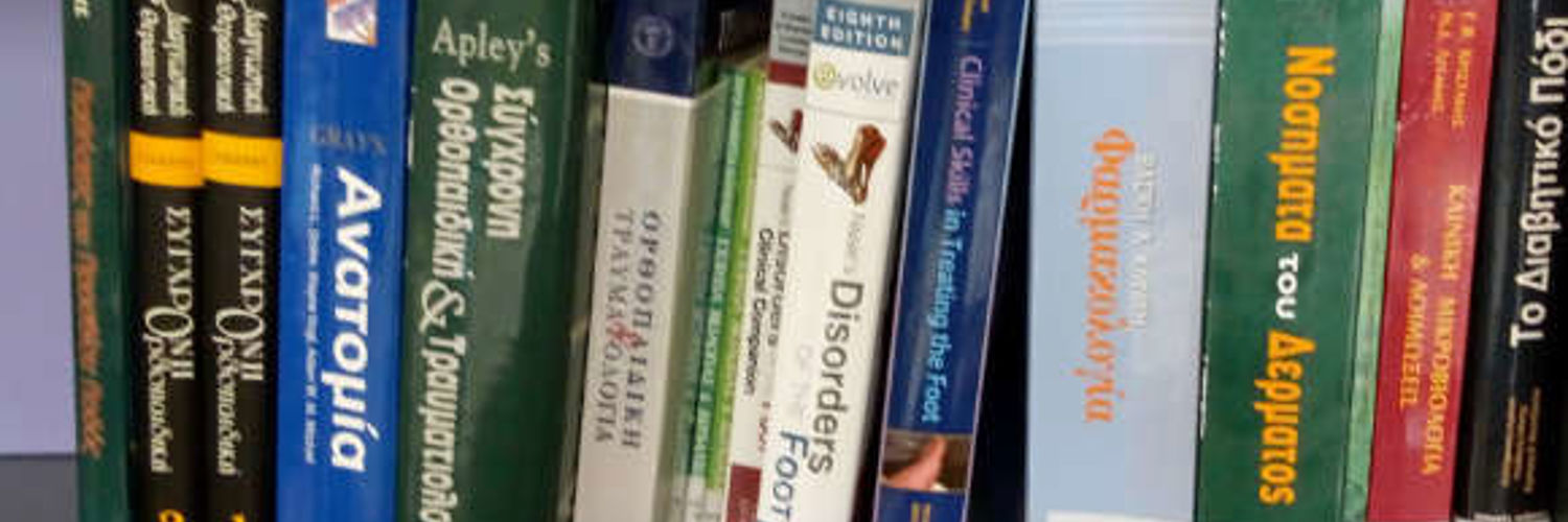 A bookshelf of books