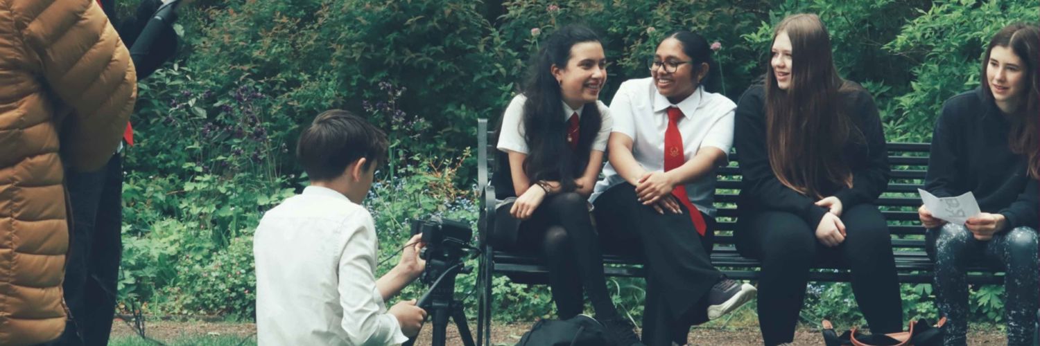 Children filming at the Our Cinema's 2026 ‘Children Meet Cinema’ workshop