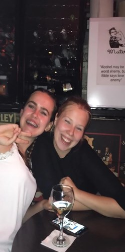 Image of friends at a bar