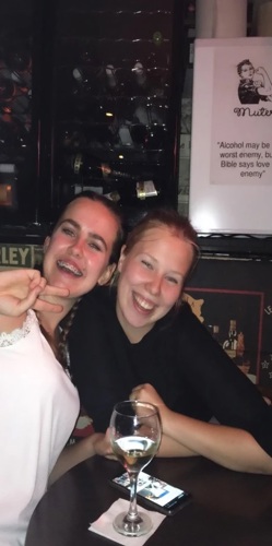 Image of friends at a bar