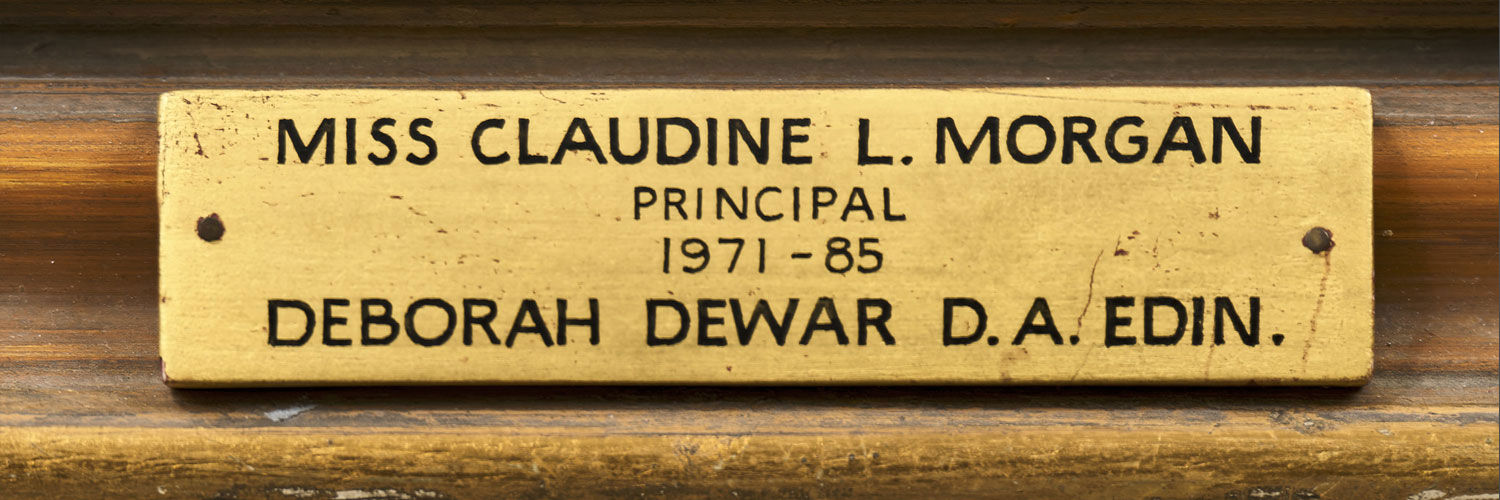 This is a portrait of Claudine L. Morgan, who was the principal of Queen Margaret College from 1971-1984.
