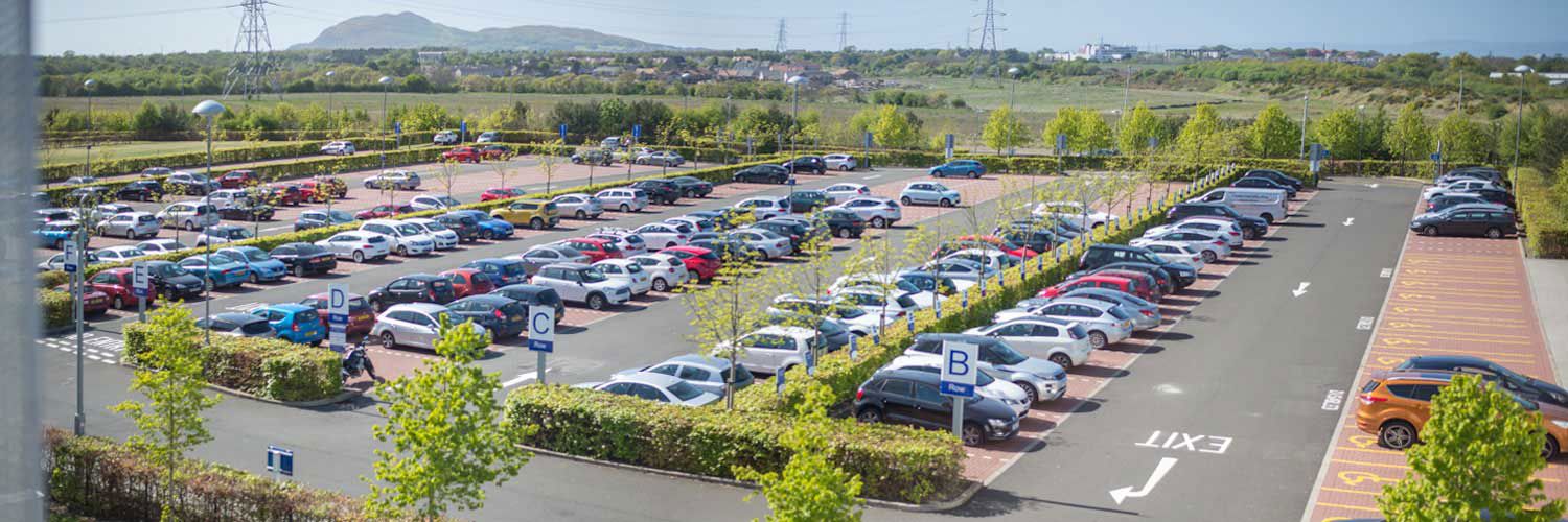 Queen Margaret University campus car park