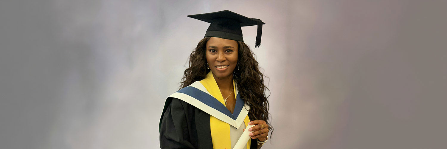 Riche Tonye-Brown in her graduation robes