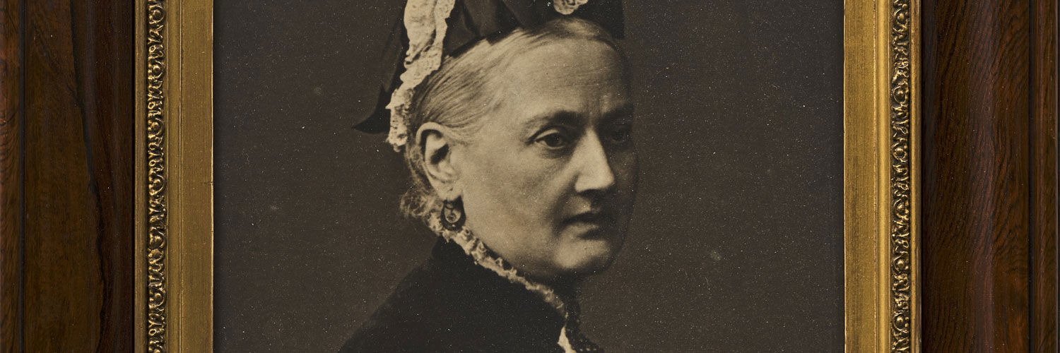 This is a portrait of a Mrs Robinow, who, back in 1875, was a member of our original executive committee