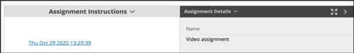 Image of video assignment link