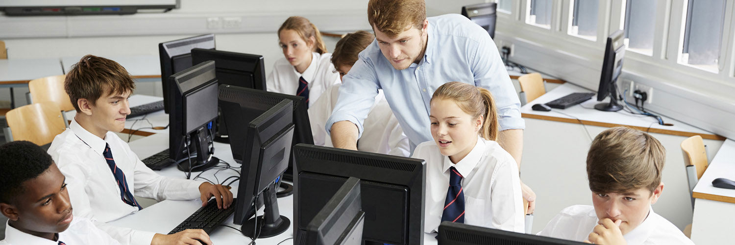 High school kids in a business lesson