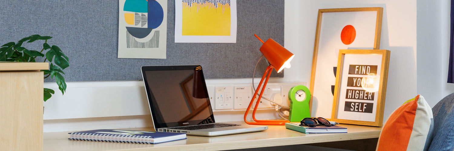 Study space within QMU Student Accommodation