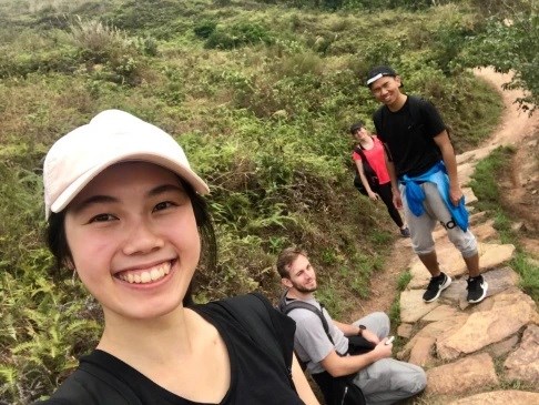 Image of friends taking a selfie on the hike