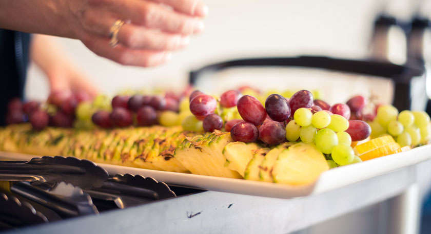 image of grapes and pineapple