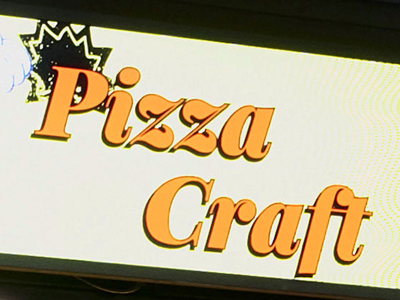 Pizza Craft sign in Guthrie's Kitchen
