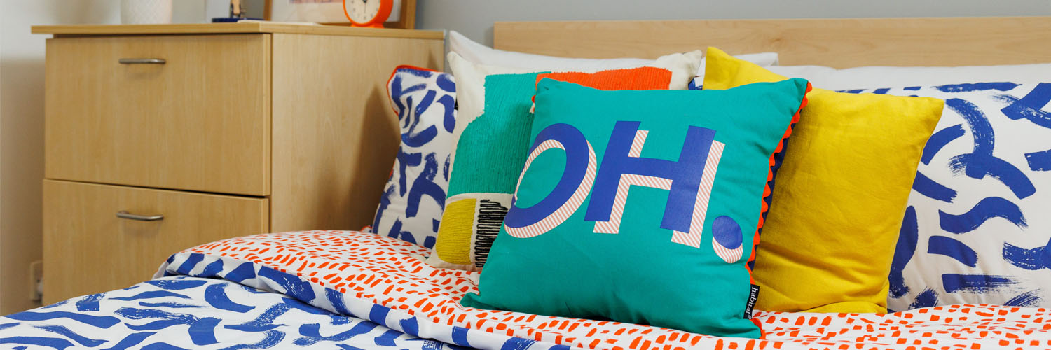 A bedroom in QMU Student Accommodation