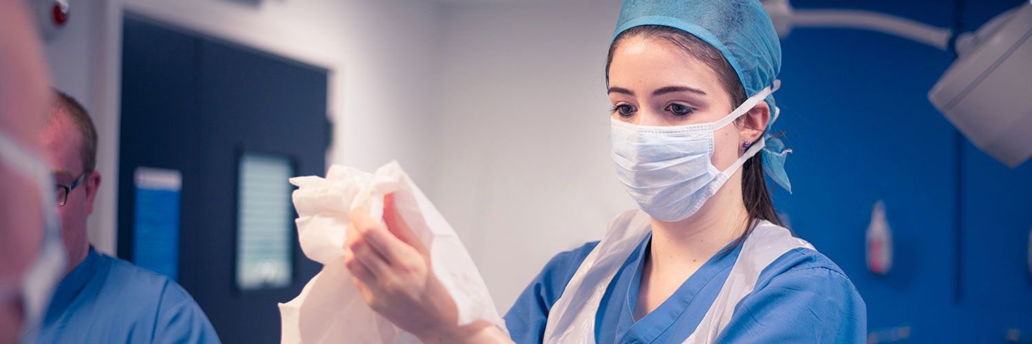 QMU student nurse wearing PPE
