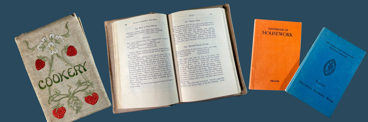 Collection of old cookery books