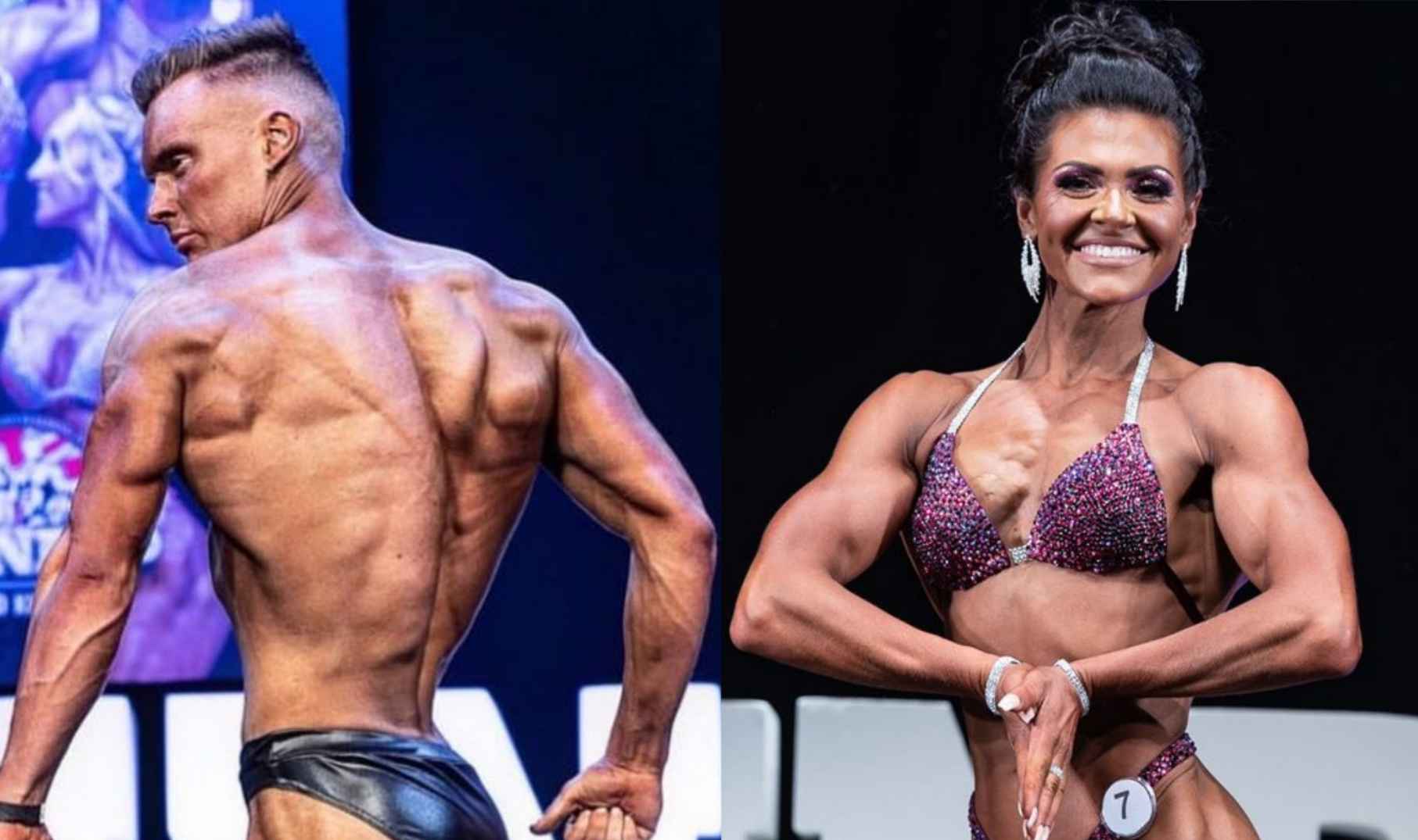 Male and female bodybuilders