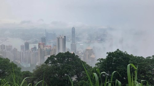 Scenic view of Hong Kong