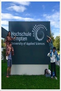 Students outside Hochschule Kempten University of Applied Sciences