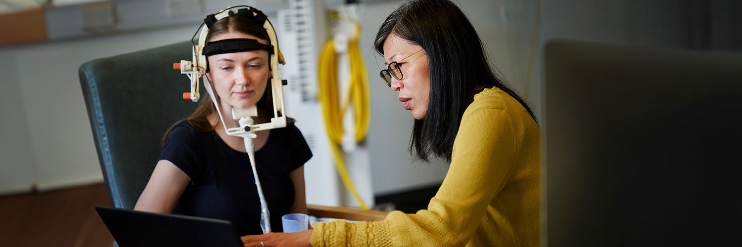 Photo of Dr Joan Ma uses ultrasound technology to investigating the mechanics of swallowing
