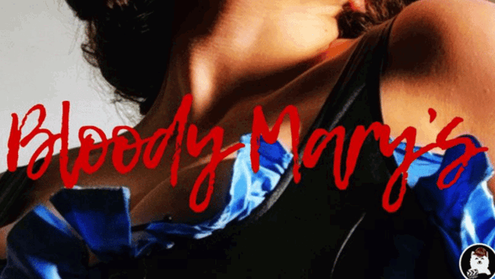 Edinburgh Fringe poster for Bloody Mary's. Neck of a woman with the words Bloody Mary's on top