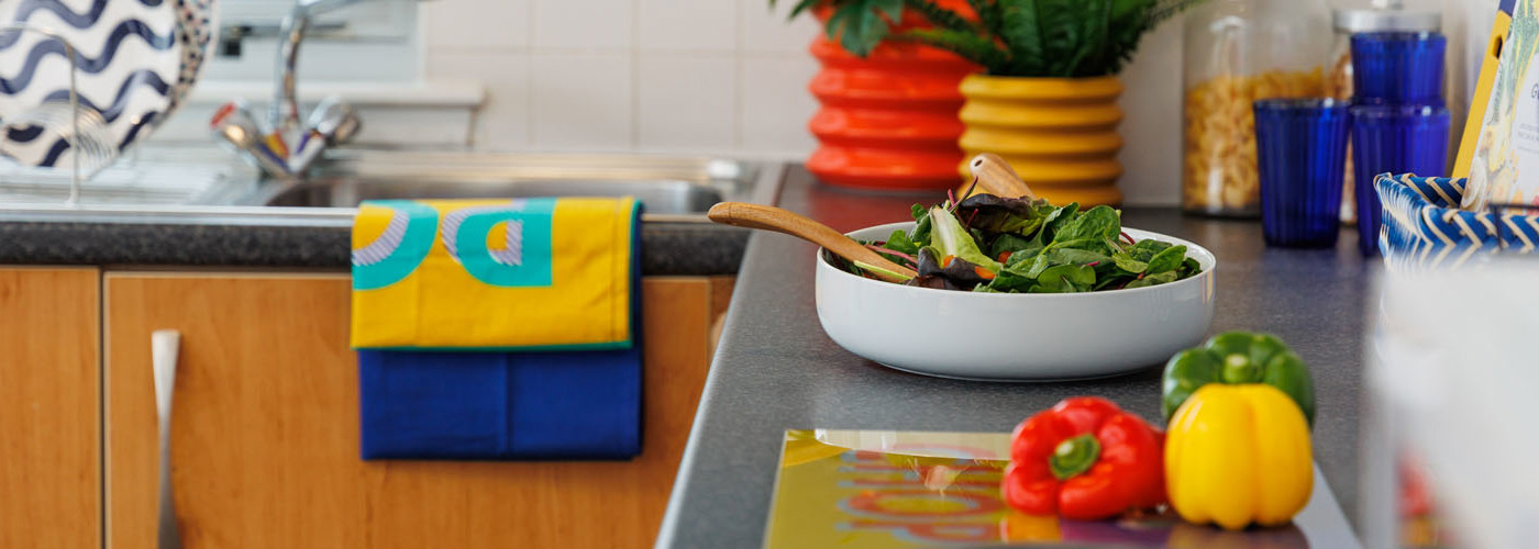 A kitchen in QMU Student Accommodation