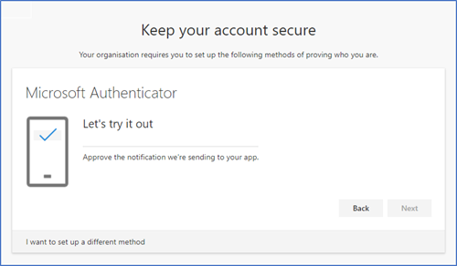 Microsoft Authenticator app notification