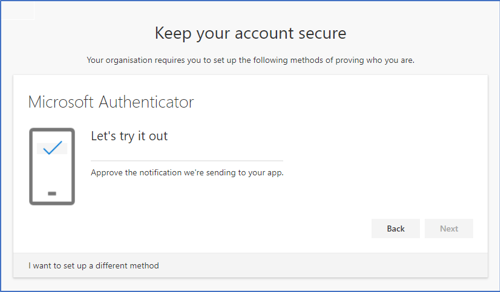 Microsoft Authenticator app notification