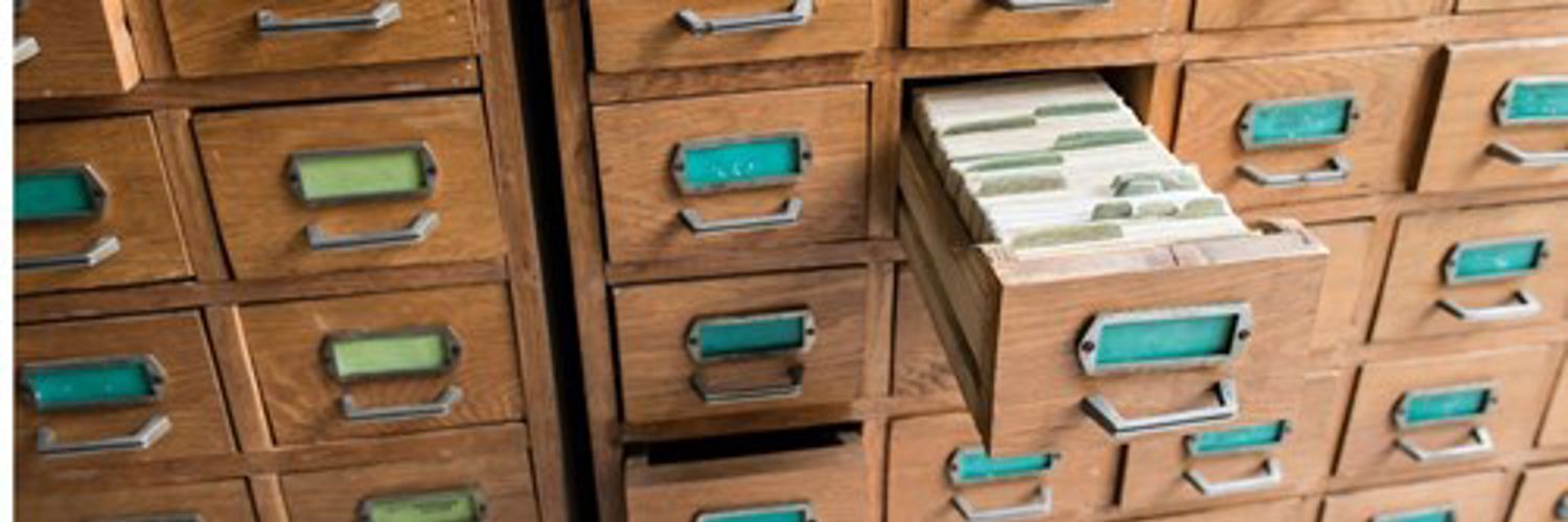 Filing cabinet with open drawer