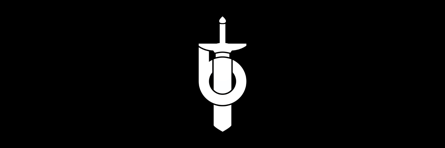 Broadsword Theatre Logo - A sword encased in the lowercase letter 'b'.