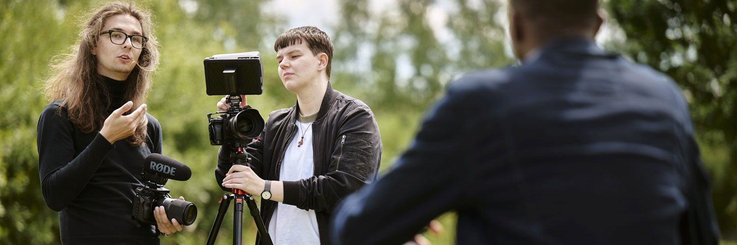 The Naka Media team filming a video.