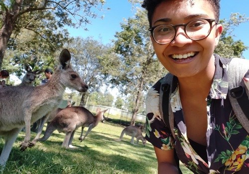 Image of Nell with a Kangaroo