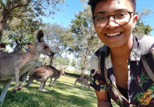 Image of Nell with a Kangaroo