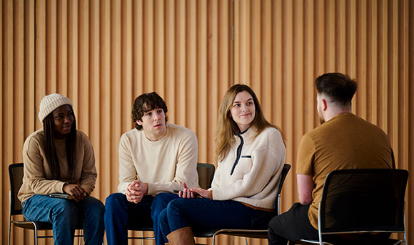 Group of people chatting 