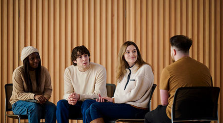 Group of people chatting 
