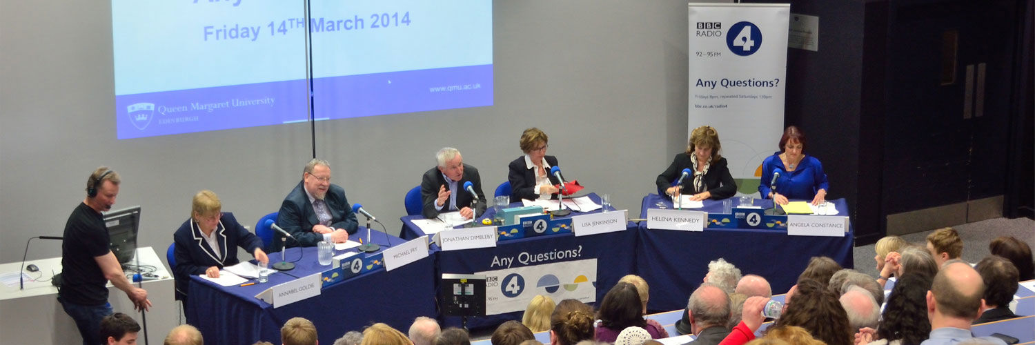 The BBC Radio 4 political debate show ‘Any Questions’ broadcast from our Halle Lecture Theatre in March 2014