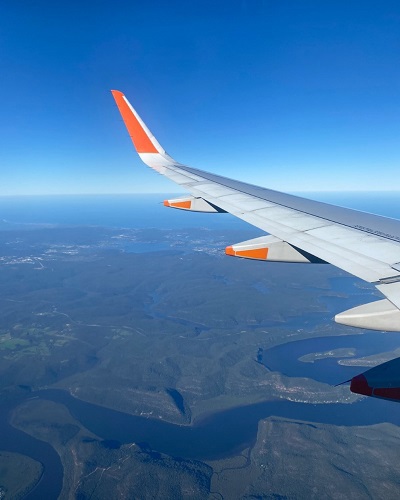 Image of plane in air