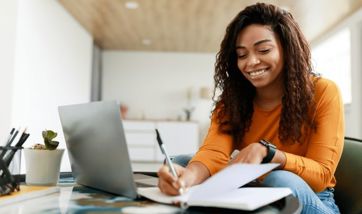 Student working at computer 