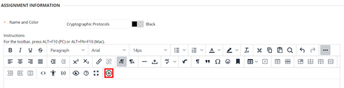 Image of Assignment information on Panopto