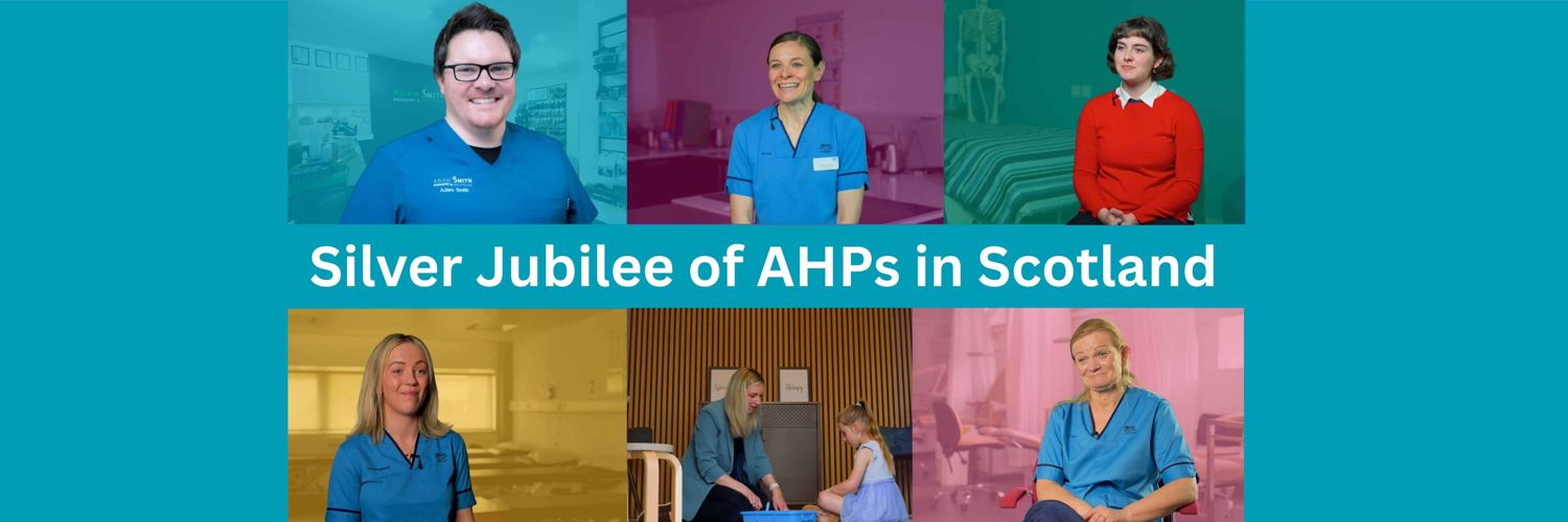 Collage of QMU Allied Health Professions graduates that feature throughout the film