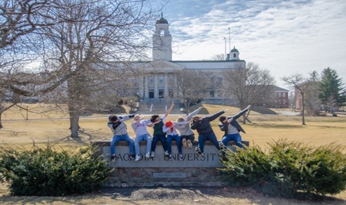 Image of students outside Acadia University