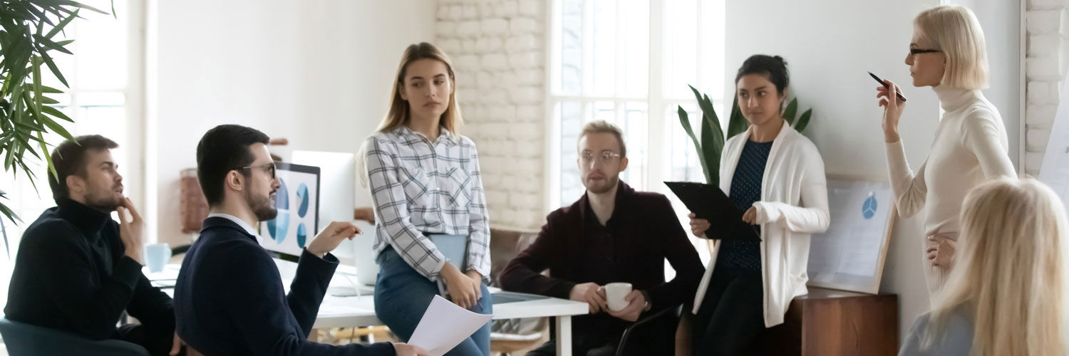 Colleagues in a discussion
