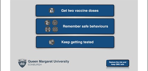 Image of advice from QMU regarding Coronavirus